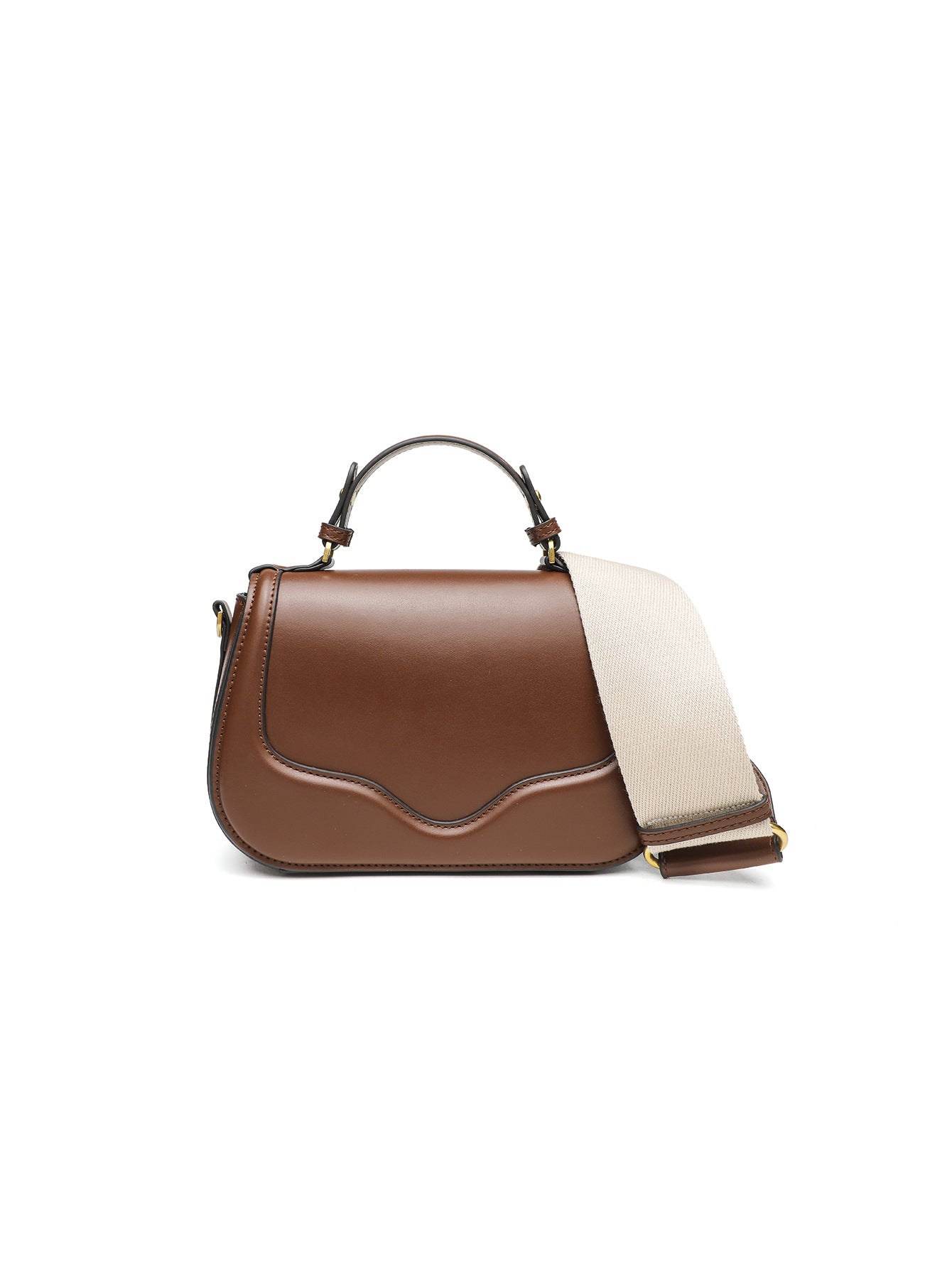 Vintage brown leather saddle bag for women with wide shoulder strap, handbag, shoulder bag, crossbody bag