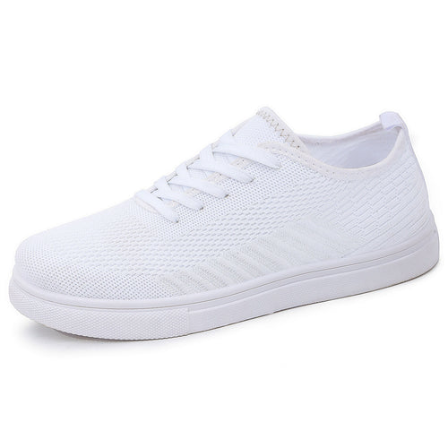 Men's breathable mesh casual shoes, pure black, low-top, lightweight, soft sole, versatile sneakers