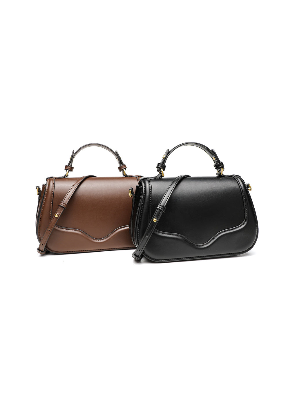 Vintage brown leather saddle bag for women with wide shoulder strap, handbag, shoulder bag, crossbody bag